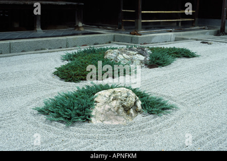 Steingarten in einem buddhistischen Tempel Japan Stockfoto