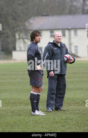 Walisischen Rugby Union Training Boden Hensol Vale von Glamorgan South Wales GB UK 2008 Stockfoto