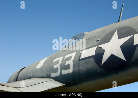 Blick auf eine F4U Corsair Jagdbomber, USA Stockfoto