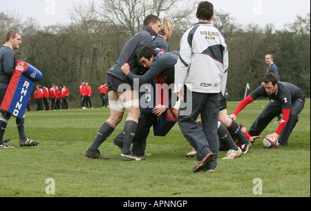 Walisischen Rugby Union Training Boden Hensol Vale von Glamorgan South Wales GB UK 2008 Stockfoto