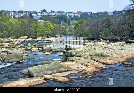 Die Fluß Senke in Richmond in den Yorkshire Dales. Stockfoto