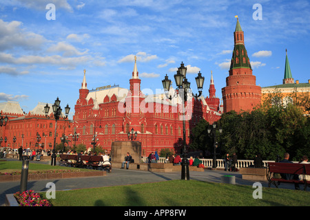 Manezhnaya Platz und State History Museum, Moskau, Russland Stockfoto