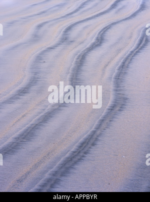 Sand Muster am Strand von Seilebost, South Harris, Schottland, UK Stockfoto