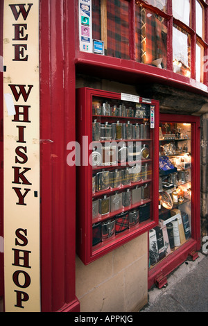 Der Wee Whisky Shop, Royal Mile, Edinburgh, Old Town, Scotland, UK Stockfoto