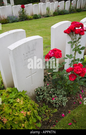 Unbekannten Soldaten Grabstein Commonwealth-Kriegsgräber Soldatenfriedhof Cassel Frankreich Stockfoto