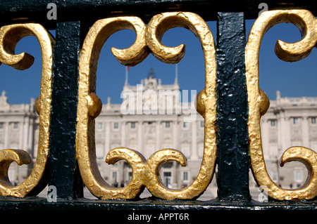 Der Königspalast von Madrid / Palacio Real de Madrid, Madrid, Spanien Stockfoto