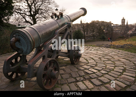 Kanone, Carlton Hill, Edinburgh, Scotland, UK Stockfoto