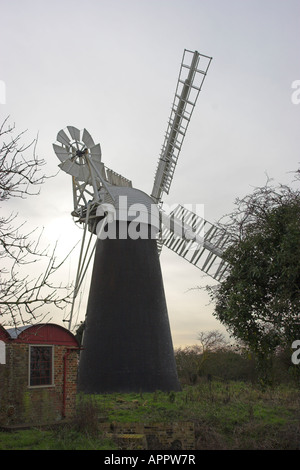 Polkey die Mühle und das Maschinenhaus, Reedham Marshes, Reedham, Norfolk Teil. Stockfoto