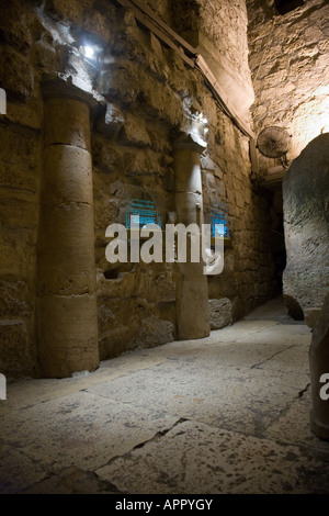 Stock Foto von unterirdischen Klagemauer Tunnel in Jerusalem Israel Stockfoto