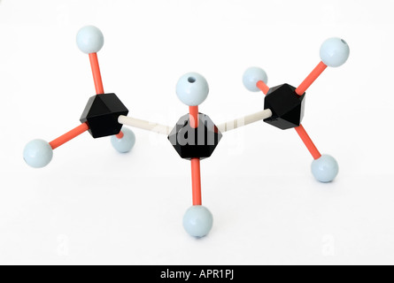 Molekülmodell Propan Stockfoto