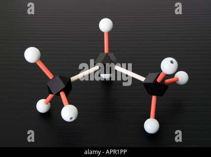 Molekülmodell Propan Stockfoto