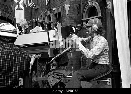 Dreharbeiten der Arnold Bennett Clayhanger TV-Serie auf ATV Elstree Studios Backlot 1974 Stockfoto