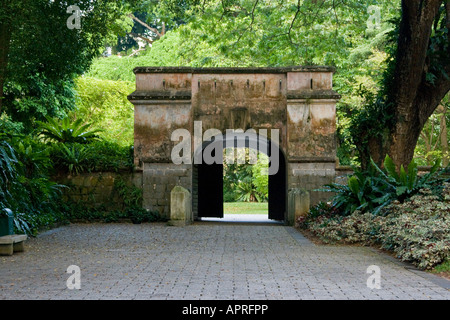 Historischen Fort Canning Tor Singapur Stockfoto