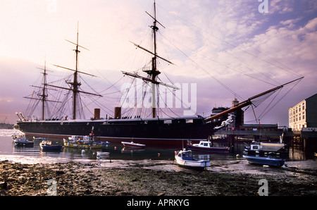 HMS Warrior 1860 Portsmouth Harbour Stockfoto