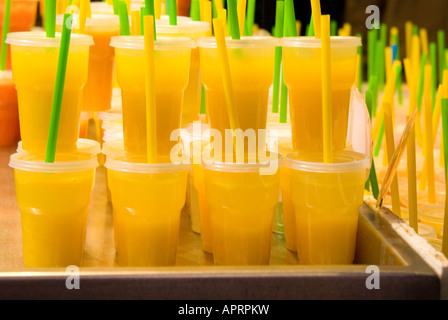 Frischer Saft in Sant Josep Stockfoto