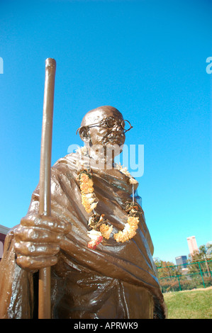 Mahatma Gandhi Statue auf der International Civil Rights Walk of Fame an der Martin Luther King Jr. National Historic Site in Atlanta GA USA Frieden Stockfoto