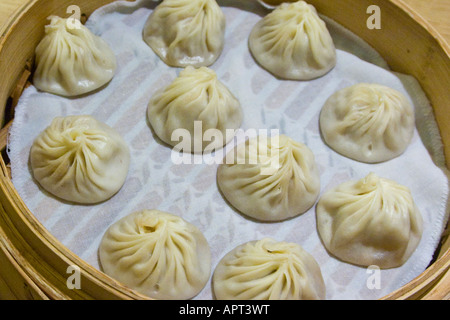 Berühmte Xiaolongbao Suppe Knödel Dintaifung Taipei Taiwan Stockfoto