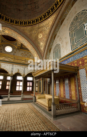 Hünkar Kaisersaal, Harem, Topkapi Palace Museum, Istanbul, Türkei Stockfoto