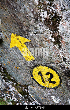 Linie 12 13G und 13 nach Lac Loie Gran Paradiso Nationalpark Italien Stockfoto