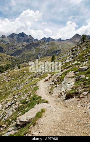 Linie 12 13G und 13 nach Lac Loie Gran Paradiso Nationalpark Italien Stockfoto