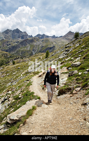 Linie 12 13G und 13 nach Lac Loie Gran Paradiso Nationalpark Italien Stockfoto