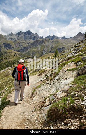Linie 12 13G und 13 nach Lac Loie Gran Paradiso Nationalpark Italien Stockfoto