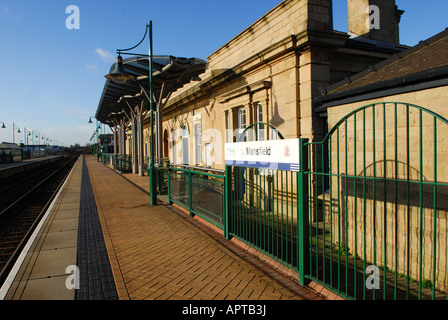 Mansfield-Bahnhof. Stockfoto