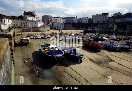 Tenby Hafen in Pembrokeshire Wales Stockfoto