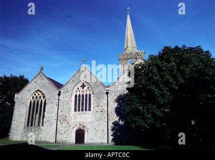 Tenby Kirche in Pembrokeshire Wales Stockfoto