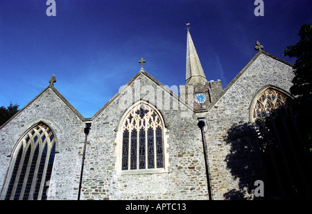 Tenby Kirche in Pembrokeshire Wales Stockfoto