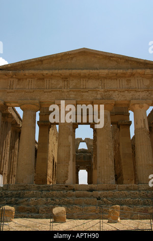 Tempel von Concord Concorde Tempio della Concordia Agrigento Sizilien Italien Europa Tal der Tempel Stockfoto