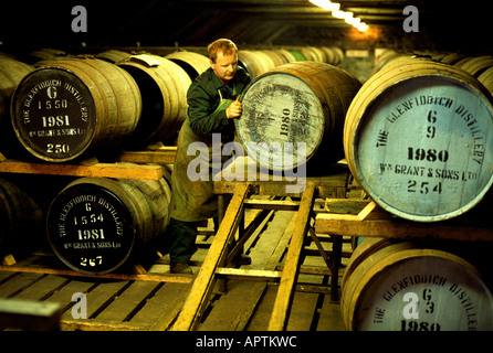 Schottland Whisky Brennerei Stills Glennfiddich Stockfoto