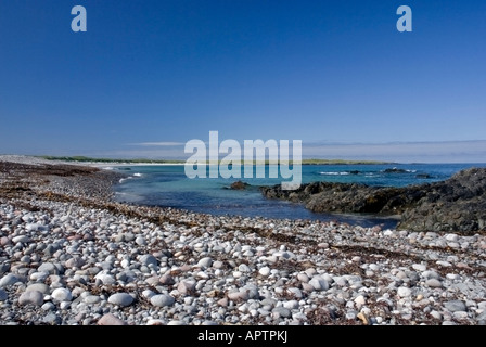 Pebble Beach auf der Insel Tiree eine Insel der Inneren Hebriden, Schottland Stockfoto