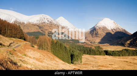 Glen Etive im winter Stockfoto