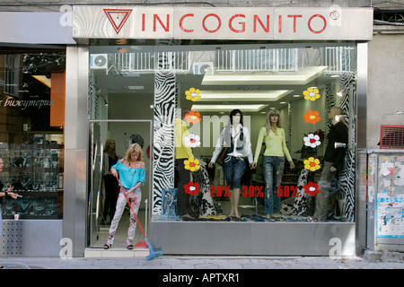 Inkognito Shop Sofia Bulgarien Osteuropa Balkanhalbinsel EU Straße Stockfoto