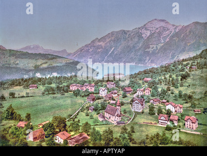 Morschach und Axenstein, Vierwaldstättersee, Schweiz Stockfoto