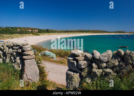 Höhere Stadt Bay St Martins Insel in den Scilly Isles England UK Stockfoto