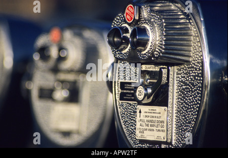 Fernglas, Liberty Island, New York, USA Stockfoto