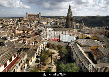Blick vom Iglesia de Los Jesuitas, Toledo, Spanien Stockfoto