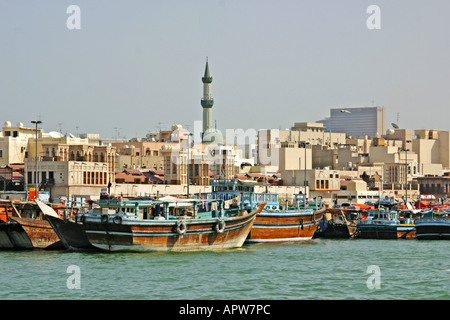 Daus im Hafen, Vereinigte Arabische Emirate, Dubai Stockfoto