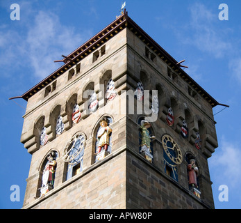 Cardiff Castle Uhrturm Stockfoto