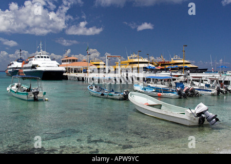 Fähranleger San Miguel de Cozumel Mexiko Stockfoto