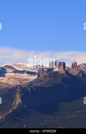 Die Schlösser gesehen aus Ohio Creek Pass Road, Gunnison, Colorado, USA Stockfoto