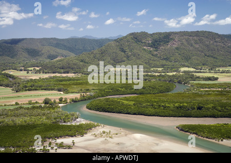 Mowbray River in der Nähe von Port Douglas North Queensland Australien Antenne Stockfoto