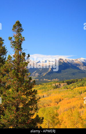 Die Schlösser gesehen aus Ohio Creek Pass Road, Gunnison, Colorado, USA Stockfoto