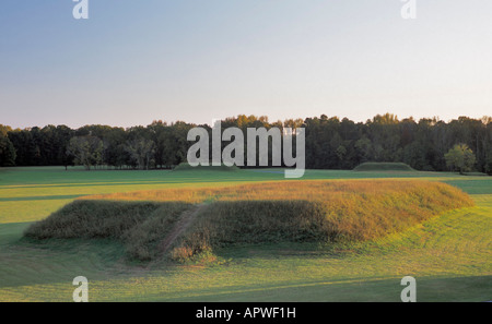 Indian Mounds in Moundville Archäologischen Park Alabama USA Stockfoto