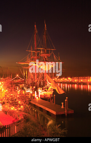 Kalmar-Dezember, Segel Lewes, Lewes Harbor, Lewes, Delaware, USA Stockfoto