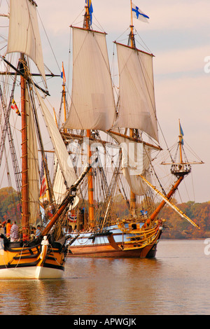 Sultana und Kalmar Dezember, Downrigging Wochenende, Chestertown, Maryland, USA Stockfoto