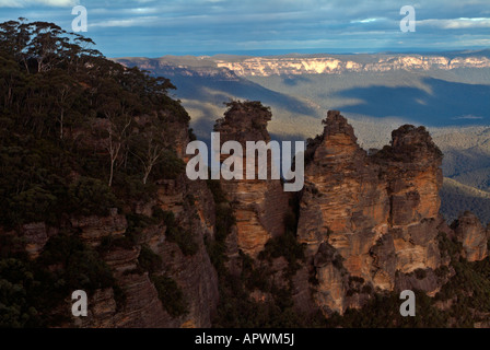 Drei Schwestern gesehen vom Echo point Blue Mountains Katoomba New South Wales Australien Stockfoto