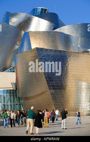 das Guggenheimmuseum in Bilbao Spanien Stockfoto